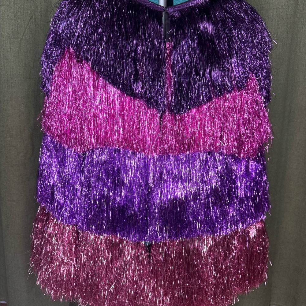 Nasty Gal Black Skirt with Fringe Detail